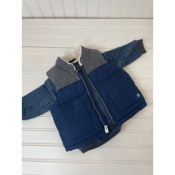 Agabang & Gap Pullover & Collared Sweater & Full Zip Vest Boys Bundle Size 12-18 - Picture 4 of 8